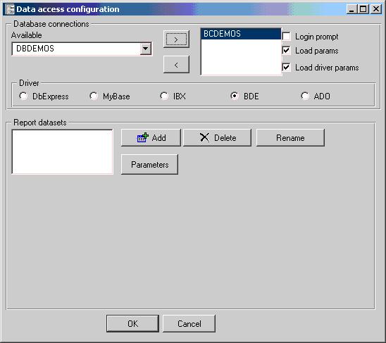 Report Manager tutorial: defining data access (screenshot 2)